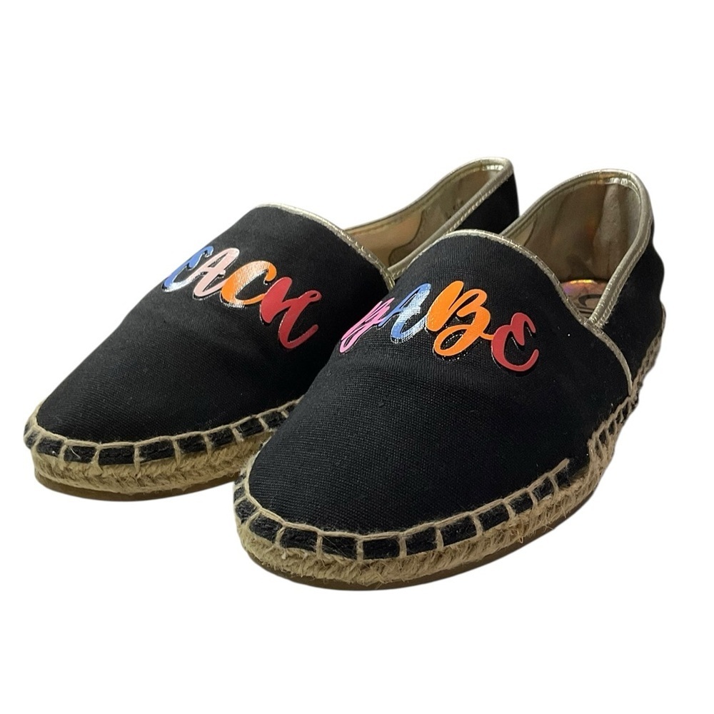 Sam Edelman Beach Babe Black Espadrilles with Pink Detail - Picture 6 of 10